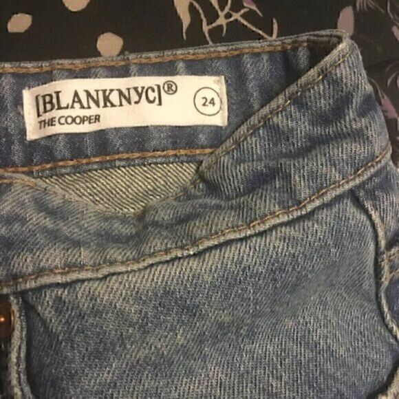 The Cooper Slim High Rise Medium Wash Straight Leg Blank NYC Jeans 24 - Picture 8 of 12